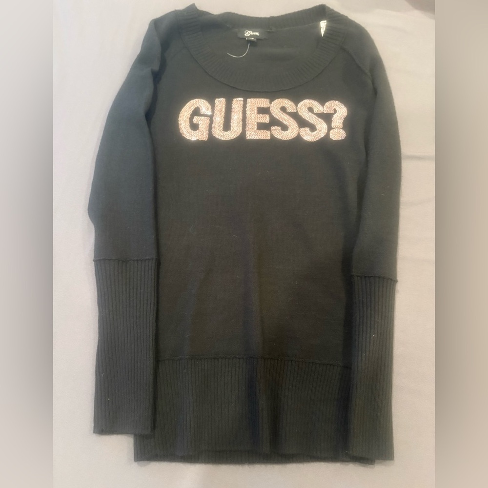 Beautiful black guess light weight soft sweater. Size small